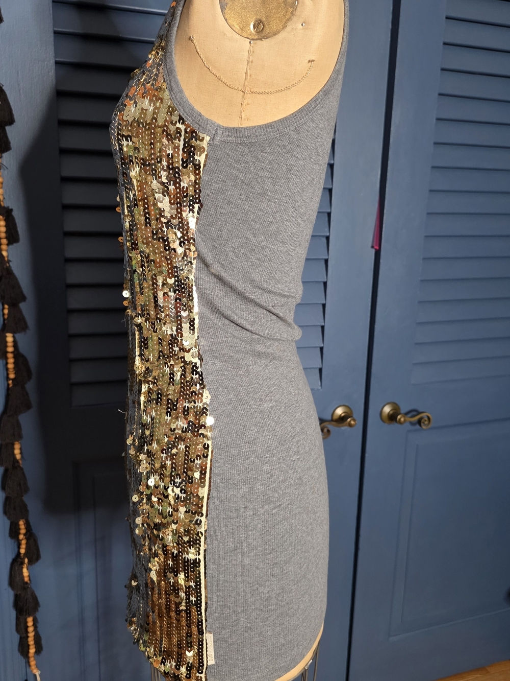 Dolce & Gabbana Gold Sequin Tank Mini Dress - Picture 9 of 16